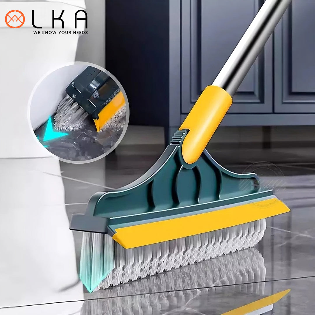 2 In 1 Floor Scrub Brush Rotating With Long Handle