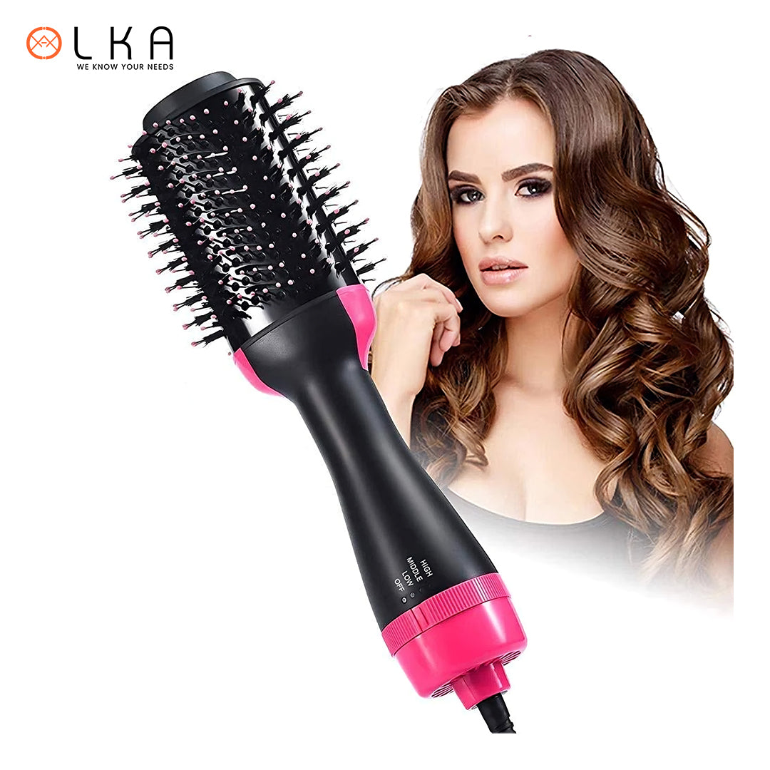 2 In 1 Hair Straightener Comb Multifunctional Volumizer Rotating Hot Hair Brush Hair Curler Hair Straightener Hair Dryer