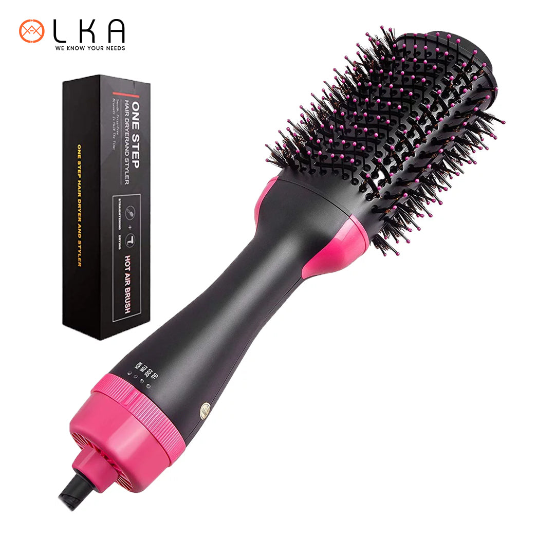 2 In 1 Hair Straightener Comb Multifunctional Volumizer Rotating Hot Hair Brush Hair Curler Hair Straightener Hair Dryer