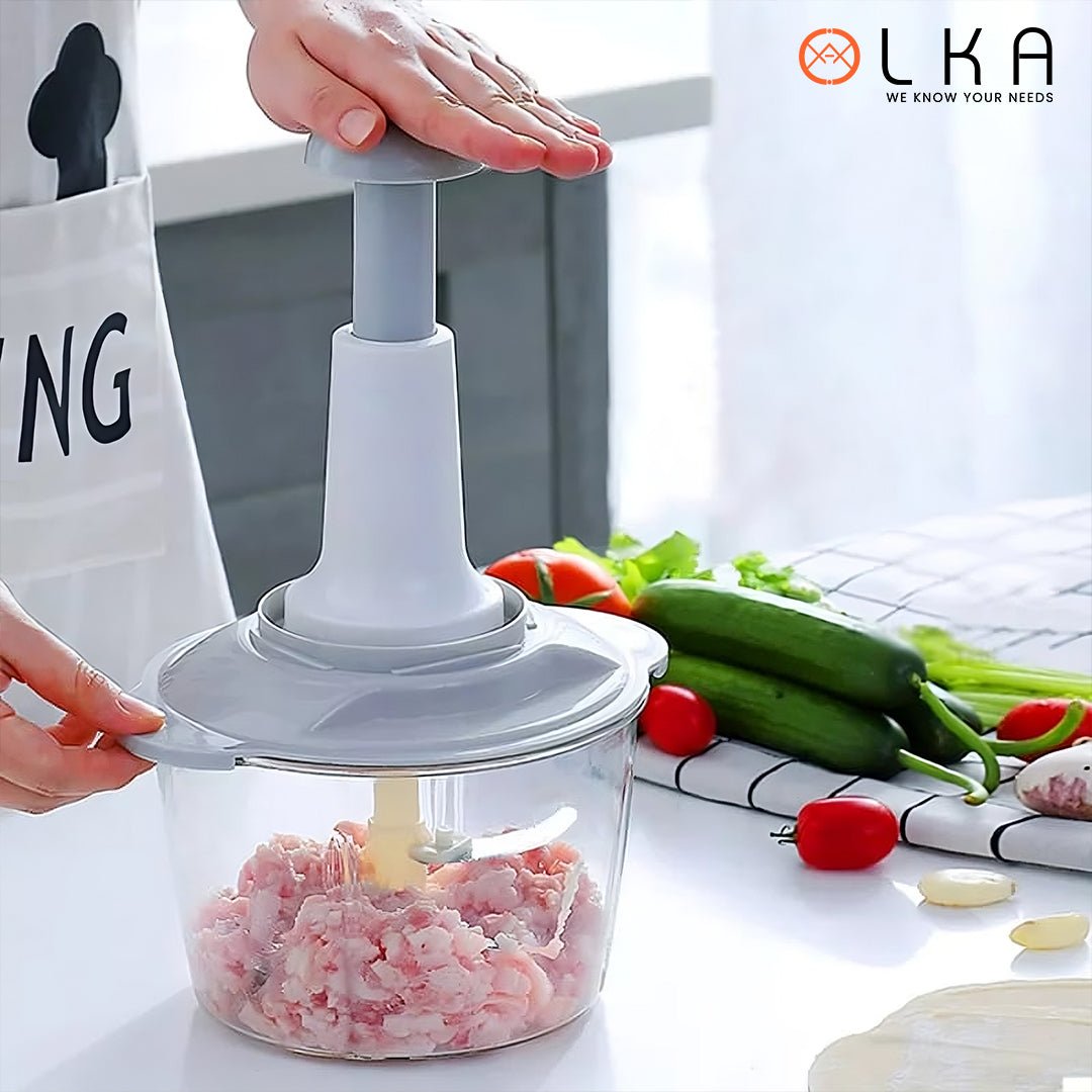 Manual Push Hand-Press Vegetable Multi-Function Chopper