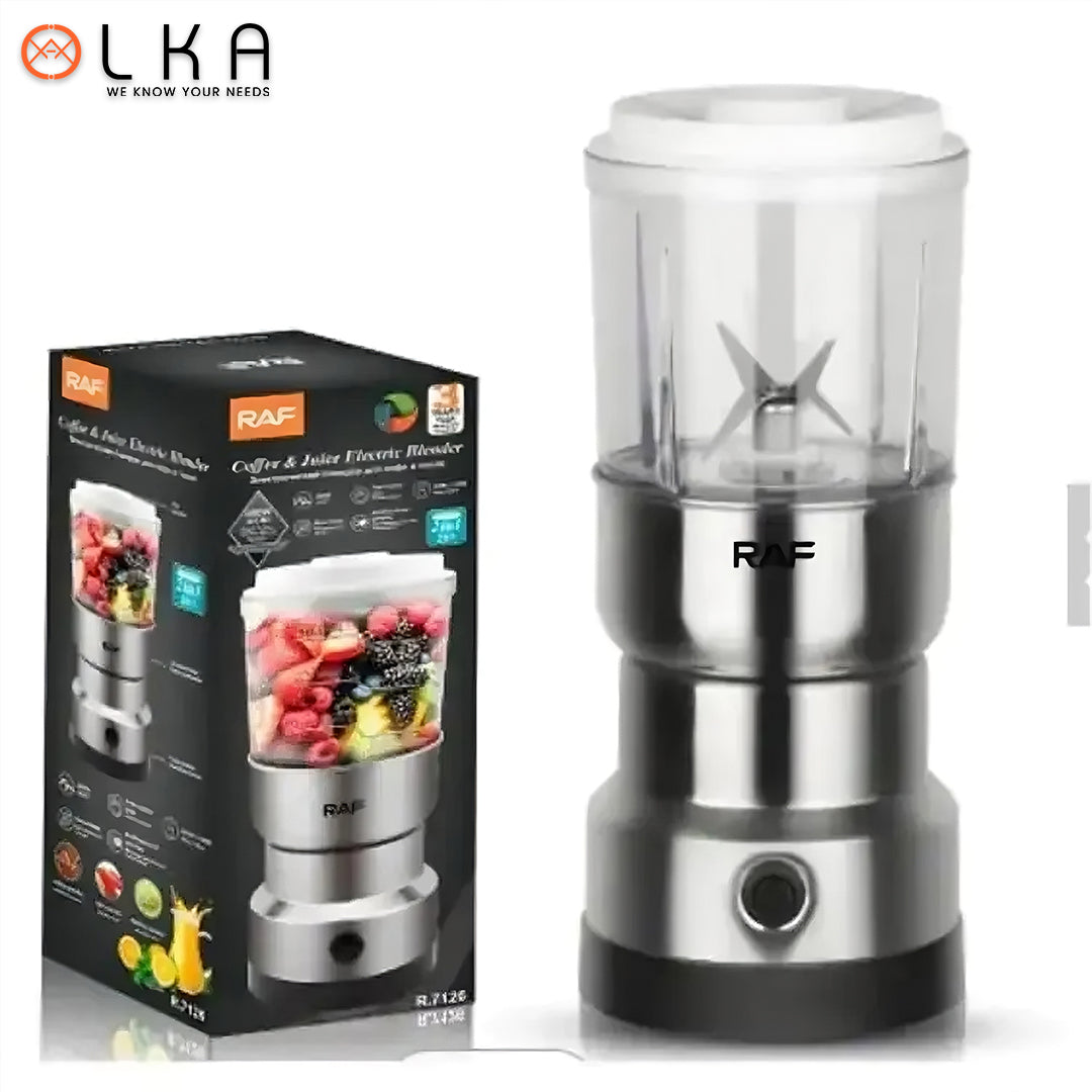 Electric Coffee Grinder 2-In-1 Kitchen Cereals Nuts Beans Spices Grains Grinder Machine Multifunctional Portable Blender Juicer