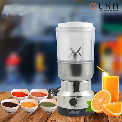 Electric Coffee Grinder 2-In-1 Kitchen Cereals Nuts Beans Spices Grains Grinder Machine Multifunctional Portable Blender Juicer