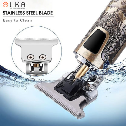 Rechargeable Golden Metal Hair Clipper Set