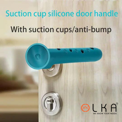 2 In 1 Silicon Door Knob Cover, Anti-Collision Door Knob Pad, Noiseless Suction Cup Doorknob Cover, Children's Safety Door Handle, Antistatic Silicone Door Knob Cover