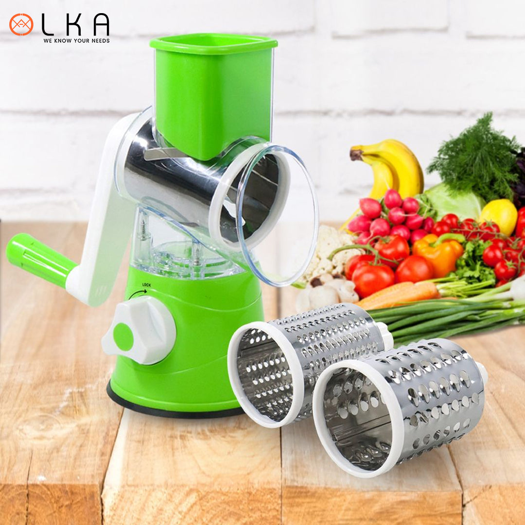 Vegetable Slicer Manual Kitchen Grater Vegetable Chopper 3 in 1 Round Mandolin Cutter Potato Spiralizer Household Gadgets